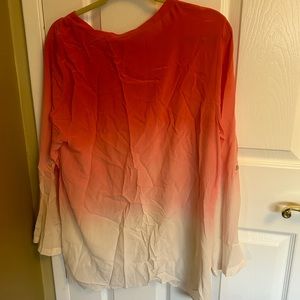 Stunning Soft Surroundings Pink and White OmbreTunic Top